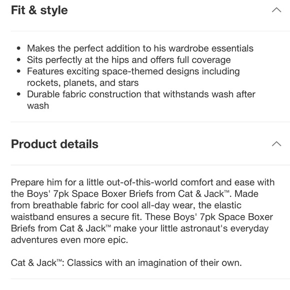 Boys Large Cat & Jack Boxer Briefs - Picture 3 of 8